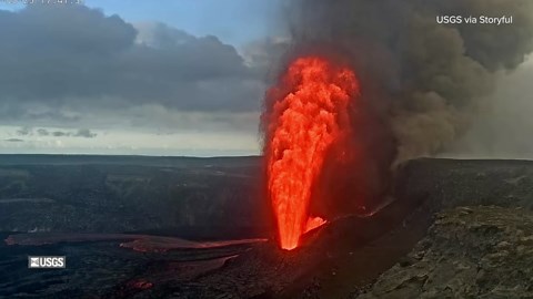 Watch: Hawaii's Kilauea volcano shoots lava fountain into air in latest eruption