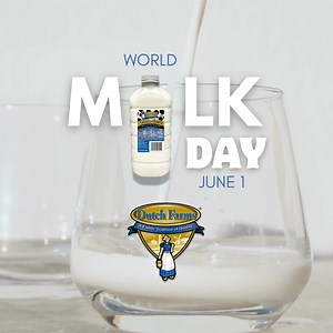 Happy World Milk Day! Dutch Farms milk brings creamy, farm-fresh flavor to everything from your morning cereal to your favorite recipes — or simply enjoyed by the glass. Celebrate with one of our varieties today, proudly brought to you by the #1 dairy brand in Chicago! 🥛 | Dutch Farms