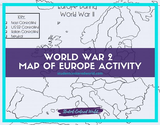 The Ultimate World War 2 Map of Europe Activity
