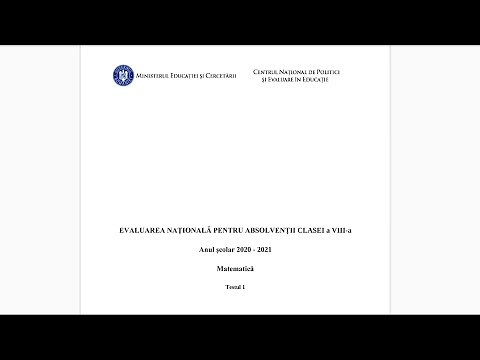 Evaluare Nationala 2021 - Testul 1 - Teste antrenament - Clasa a 8-a