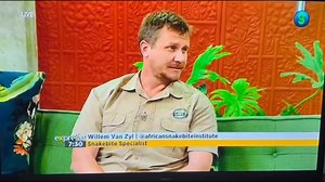 Willem Van Zyl talking about the antivenom shortage on today's Expresso Morning Show. | African Snakebite Institute
