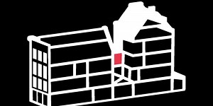 Landing with bookcase