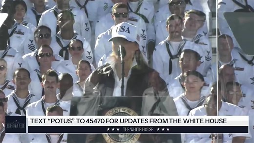 First Lady Melania Trump makes an epic entrance and speech at the Navy 250 Celebration | Barron Trump Fans