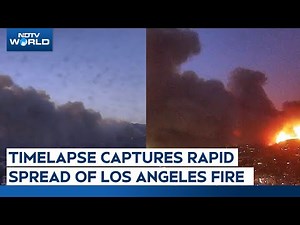 Los Angeles Fire Today | Timelapse Captures Rapid Spread of Pacific Palisades Fire