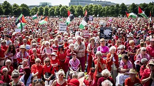 Opnieuw massaal protest in Den Haag om actie te eisen tegen Israël