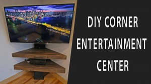 How to Make a Corner Entertainment Center | Floating Shelves
