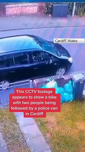 South Wales Police have referred themselves to their watchdog after CCTV footage showed a police van following two people on an electric bike before a fatal crash which sparked a riot in Cardiff #SouthWalesPolice #Police #Cardiff | Sky News