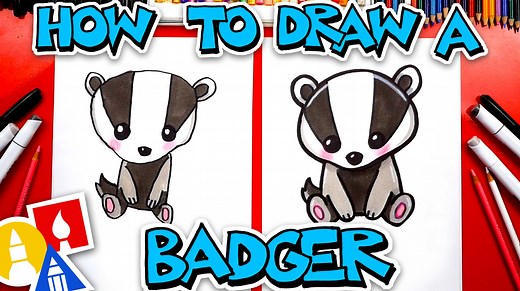 How To Draw Cartoon Badger - Art For Kids Hub — Free Drawing Lessons for Kids -