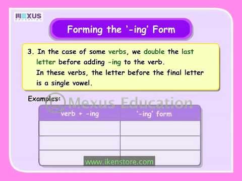 Verbs: The '-ing' Form | English Grammar | iken | ikenedu | ikenApp