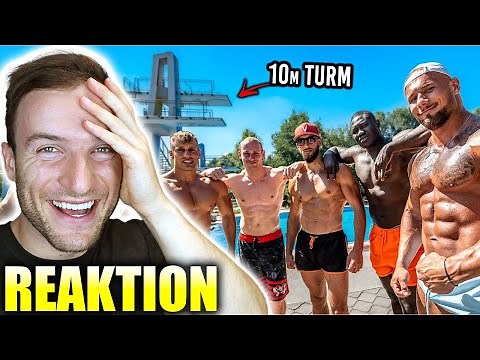 Bodybuilder springen vom 10 METER Turm! - Leonidas Arkona | Sascha Huber Reaktion