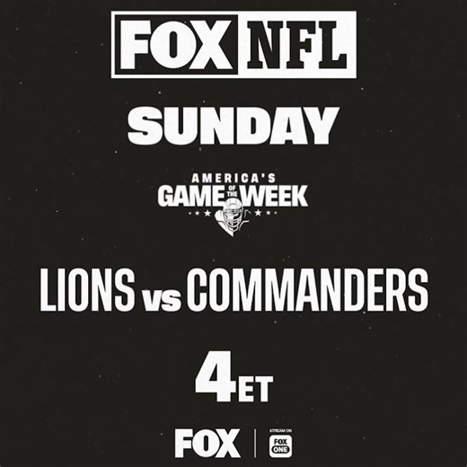 Lions vs Commanders 🏈 Don’t miss America’s Game of the Week — 4PM ET on FOX! | NFL on FOX