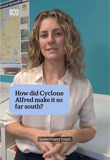 Believe it or not, it's not that abnormal for a cyclone to make it as far south as Brisbane. Just not near Australia. Video by Tyne Logan, ABC Climate Reporting Team #ABCNews #CycloneAlfred #Weather