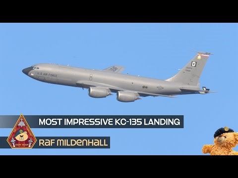 KC-135 PILOT MAKES AN ABSOLUTE STUNNER OF A LANDING WITH A SHARP TURN ON FINAL • RAF MILDENHALL