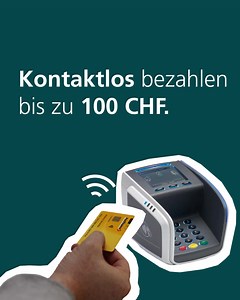 Wir haben hingehört: Auf vielseitigen Wunsch kann mit der PostFinance Card ab Mitte August bis CHF 100.- ohne PIN kontaktlos bezahlt werden. 💳💛 | PostFinance