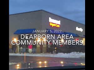 Dearborn, Michigan, Lines wrap around Beaumont Clinic for COVID testing. | DEARBORN AREA COMMUNITY MEMBERS