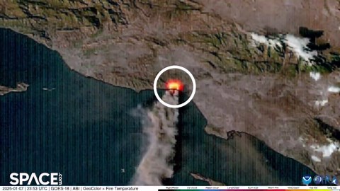 Palisades Fire Rages In Southern California In Stunning Satellite Time-Lapse