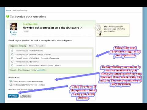 Yahoo!Answers How do I ask a question?