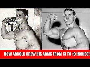 ARNOLD'S FIRST BICEPS ROUTINE! HOW HE GREW HIS ARMS FROM 13 TO 19 INCHES! HOW HE TRAINED IN AUSTRIA!