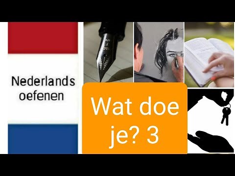 Wat doe je? 3 - werkwoorden - (verbs) - Nederlands leren - woordenschat - NT2 - learning Dutch