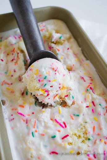 Homemade Birthday Cake Ice Cream | My Name Is Snickerdoodle