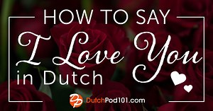 How to Say I Love You in Dutch - Romantic Word List