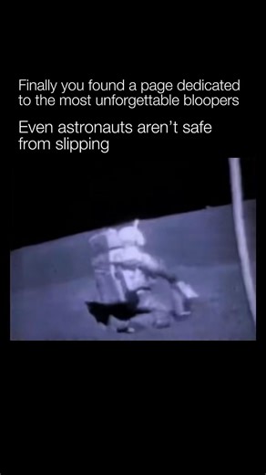 @unforgettablebloopers on Instagram: "During the Apollo 17 mission, astronaut Jack Schmitt briefly lost his footing while walking on the lunar surface. Because the Moon’s gravity is only about one-sixth of Earth’s, the fall looked slow and strangely graceful rather than dangerous. Schmitt quickly recovered and continued the mission without issue. The footage remains popular because it humanizes astronauts, reminding viewers that even during historic space exploration, small, relatable moments st