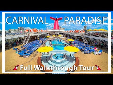 Carnival Paradise | Full Walkthrough Ship Tour & Review | New Tour 2023 | Ship Renovated | Tampa