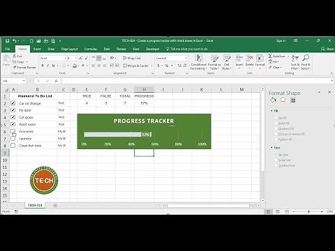 TECH-014 - Create a progress tracker with check boxes in Excel