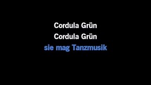 Karaoke Cordula Grün - Josh Colow - CDG, MP4, KFN - Karaoke Version