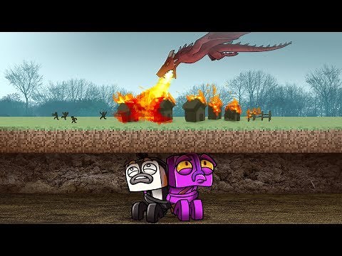 Minecraft Dragons - WILD DRAGON BURNS VILLAGE!