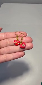 Handgemachte Ohrringe aus Ton - Valentinstag Geschenk - Geschenk für Sie - Etsy.de