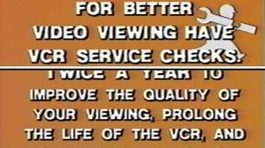 VCR Service Message Media Home Entertainment (Later Day)