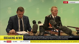Merseyside Police say it's believed a man who was being chased by a gunman forced his way into the house in Liverpool, where nine-year-old Olivia was shot and killed. Olivia and her mum "had no connection" with the gunman or the man who forced his way into their home https://trib.al/k3yH7pY | Sky News
