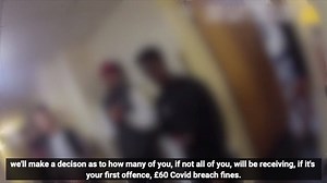 South Wales Police body-worn camera footage has captured the moment officers shut down a large student party, with more than 50 fines issued to those breaching coronavirus regulations. https://bit.ly/35tFjFE Please note, the video has no audio for the first 15 seconds. | ITV Wales