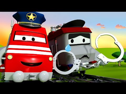 Troy de Trein Nederlands 🚄 De politietrein 🚄 Autostad - Trein cartoons voor kinderen