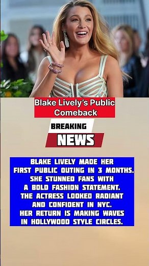 Blake Lively Returns After 3 Months With Stunning Fashion Statement ✨