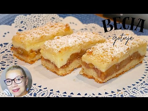 Pyszny jabłecznik z budyniem i kruszonką. Przepis krok po kroku. Becia gotuje i poleca.