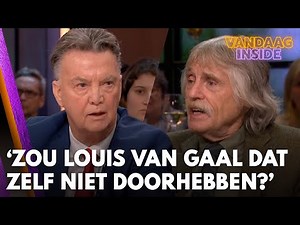 Johan Derksen ziet Louis van Gaal bij Pauw & De Wit: 'Zou hij dat zelf niet doorhebben?'