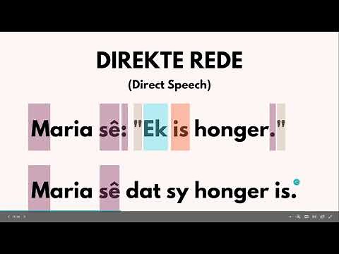 How to study Direkte & Indirekte rede |Direct & Indirect speech |Afrikaans First Additional Language