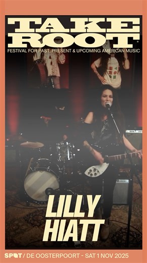 #takeroot2025 Lilly Hiatt keert terug naar Groningen met Forever, een album vol rauwe alt-rock en intieme songwriter-gevoeligheid. Samen met haar man Coley Hinson schreef en nam ze de songs op in hun huis buiten Nashville, met mix van Paul Kolderie (Radiohead, Pixies). Het resultaat is een eerlijke plaat over liefde, angst en groei, waarin Hiatt haar luisteraars een “hand om vast te houden” biedt. Bekend van haar doorbraak Trinity Lane en tours met John Prine en Margo Price, laat Hiatt nu horen 
