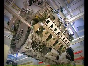 Bugatti , 16 Cylinder Engine Veyron Assembly - Raw Footage