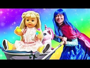 Baby doll & stroller for dolls - Baby Born doll & Princesses - Baby dolls & baby alive videos.