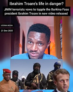 BREAKING NEWS: JNIM terrorists group has published a video in Mooré and Fulani in which a spokesperson claims the group is made up of members from all ethnic communities across the Sahel and does not practice discrimination. The speaker adds that their immediate objective is to remove Burkina Faso’s President Ibrahim Traoré, whom they accuse of causing hardship and suffering for the country. #TrumpNews #Trump #Geopolitics #Africanews #NATO #politics #ukraine #russia #WorldNews | UGOMA MEDIA