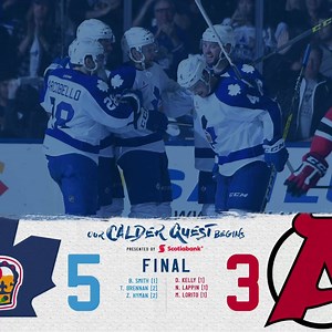 [FINAL SCORE]: #Marlies even the Round 2 series 1-1 with a 5-3 win over the Albany Devils in Game 2. #MarliesLive #ConquerCalder | Toronto Marlies