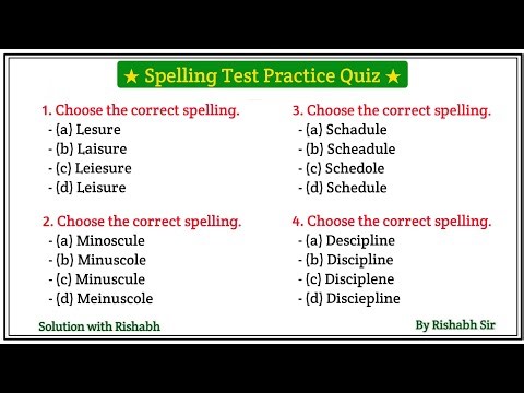 English spelling practice | Spelling mistakes in english | Correct spelling of words in english