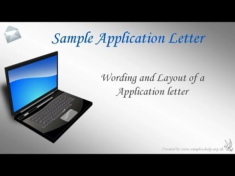 How to write an application letter